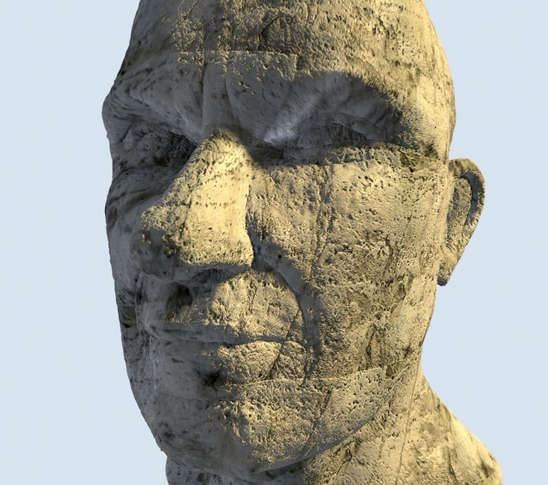 Stone textured head preview image 1